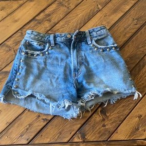 Abercrombie High Waisted Denim Shorts
